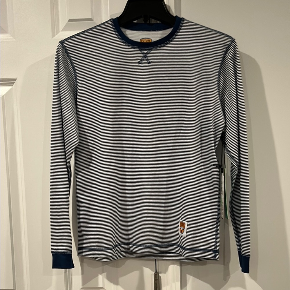 NWT 18 Greens Youth Boys Long Sleeve Striped Shirt Golf